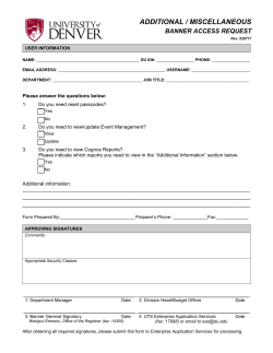 Banner Security - General