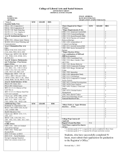 CRIMINAL JUSTICE MAJOR GRID