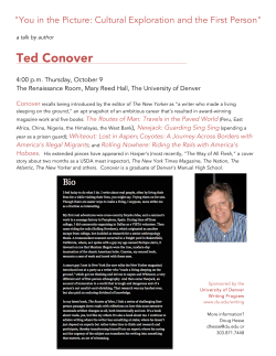 ted conover flier 2014