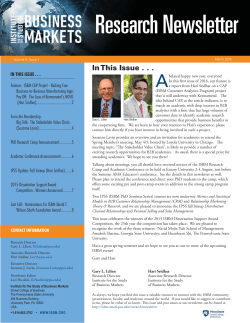 Current Research Newsletter