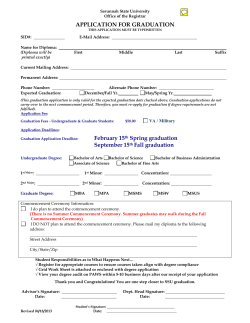 Graduation Application