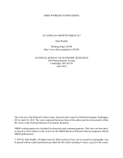 An African growth miracle?