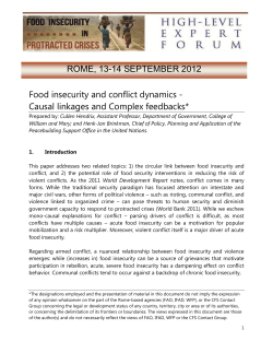 food insecurity conflict dynamics