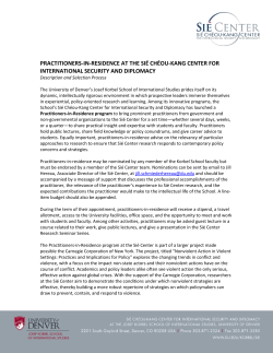 Practitioner-in-Residence program