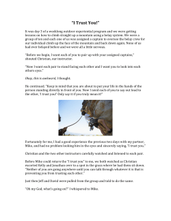 "I Trust You" - by Greg Giesen