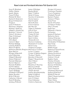 F all Quarter 2015