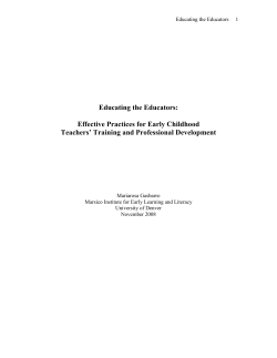 Educating the Educators