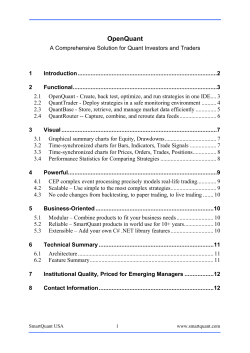 OpenQuant Family of Products