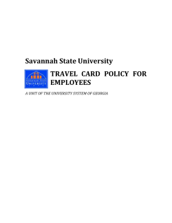 SSU Travel Card Policy