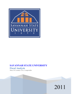 2011 SSU Strategic Financial Analysis