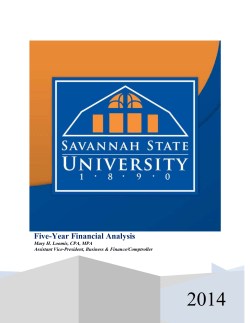 2014 SSU Strategic Financial Analysis