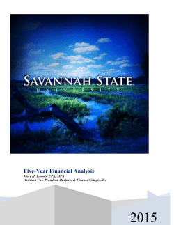 2015 SSU Strategic Financial Analysis