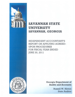 FY2011 Agreed Upon Procedures Report