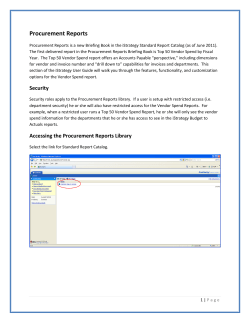 iStrategy User Manual -- Procurement