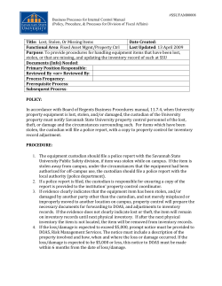 Missing Inventory Items (Theft or Loss)