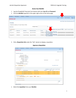 Requisition Approvers