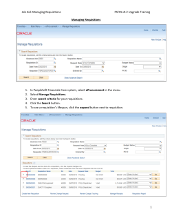 Managing a Requisition