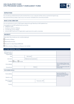 enrolment form
