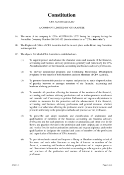 CPA Australia's 2008 Constitution