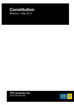 CPA Australia's 2012 Constitution