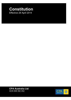 CPA Australia's 2014 Constitution