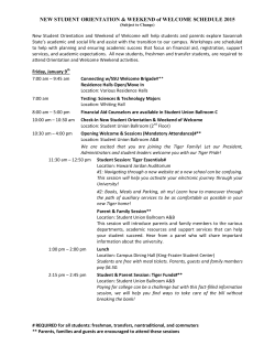 Spring 2015 Schedule (January)