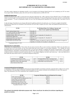 Important Tax Reporting Information