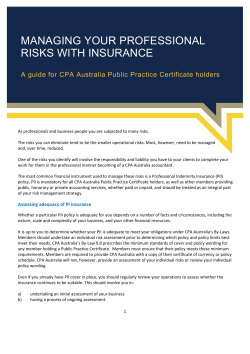 Managing your risks with insurance