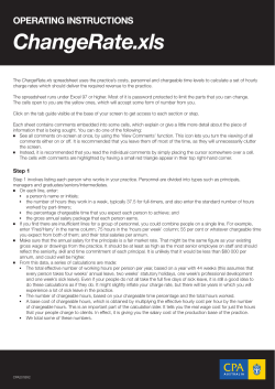 operating instructions: charge rate spreadsheet