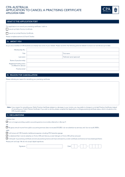 Cancel practising certificate