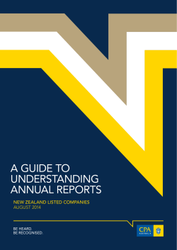 Guide to understanding annual reports: New Zealand listed companies