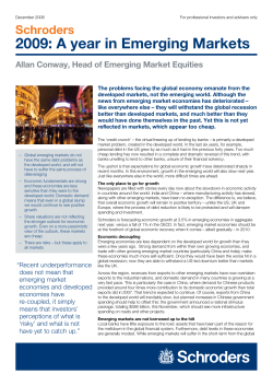 2009: A year in Emerging Markets