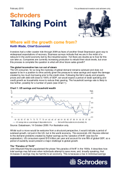 Schroders TalkingPoint : Where will the growth come from?