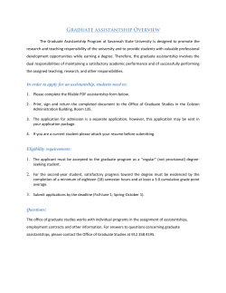 Graduate Assistant Application