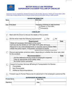 Supervisor Accident Follow-up Checklist