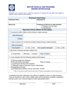 Driver Notification Form