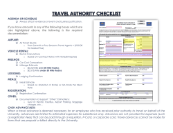 Travel Authority Checklist