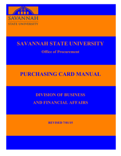 Purchasing Card Manual