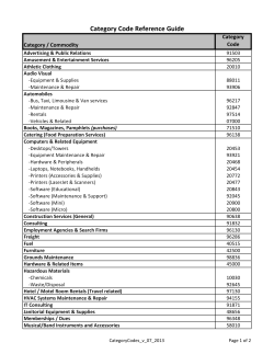 Category Codes