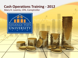 Cash Operations Training Powerpoint