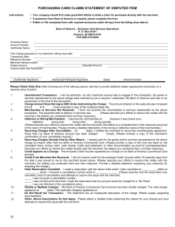 P-Card Disputed Items Form