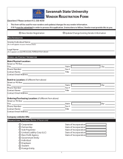 Vendor Registration Form