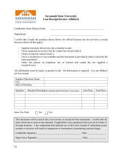 P-Card Missing Receipt Form
