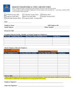 Historical Edit Form