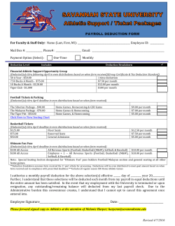 Payroll Deduction Form -- Athletics
