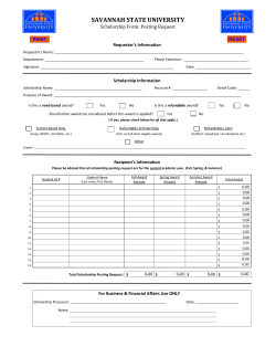 Scholarship Posting Request