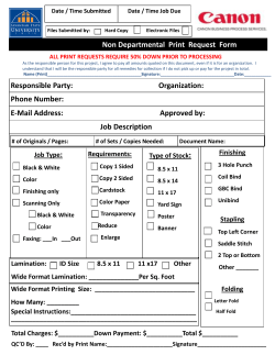 Non-Department Request Form