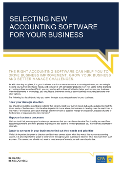 Selecting the right accounting software for your business