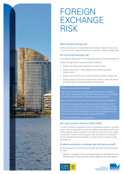 Foreign exchange risk fact sheet