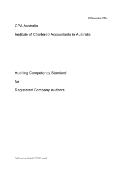 Auditing competency standard for registered company auditors